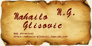 Mahailo Glišović vizit kartica
